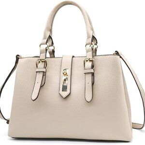 NEW! Petite Simone Faux Leather Purse Handbag Shoulder Bag Tote w/Detach. Straps